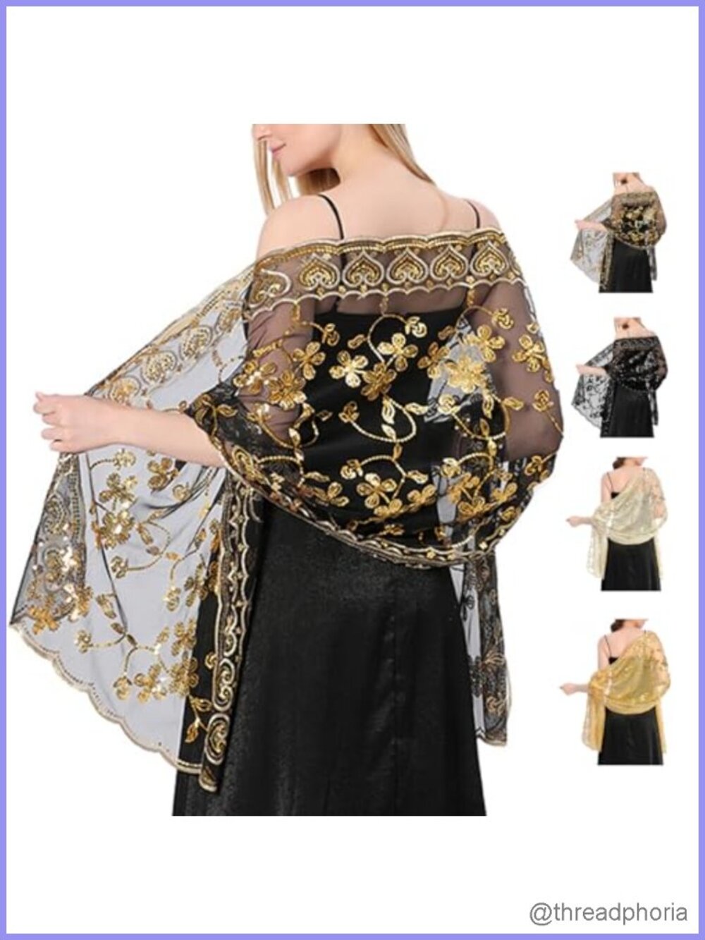 Sequin Sheer Mesh Shawl Wrap 1920s Flapper Style Evening Party Tulle Stole